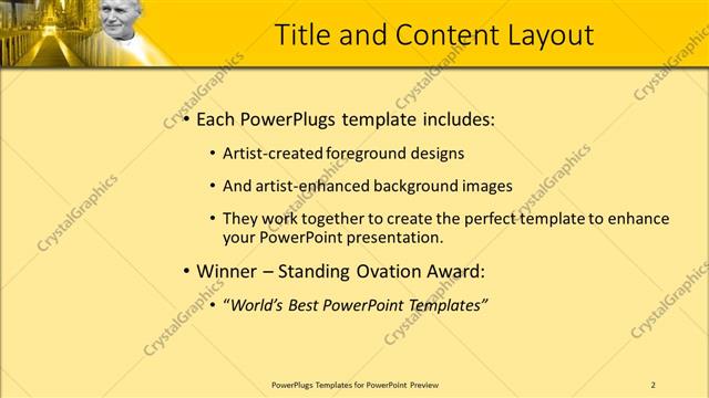 Title and Content presentation slide layout