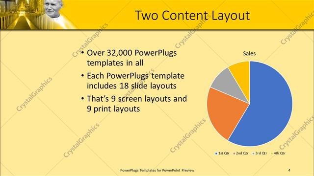 Two Content presentation slide layout