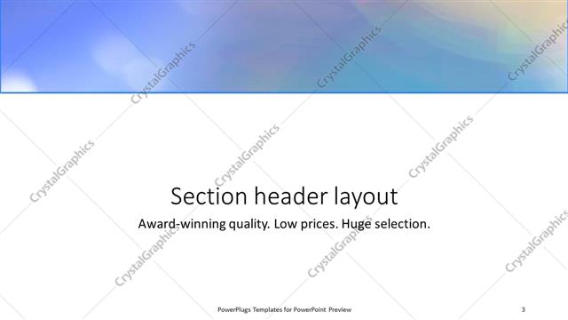Section Header presentation slide layout