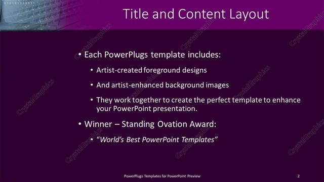 Title and Content presentation slide layout