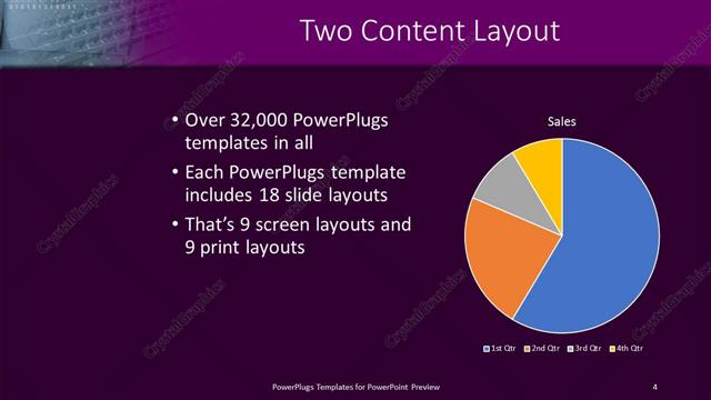 Two Content presentation slide layout