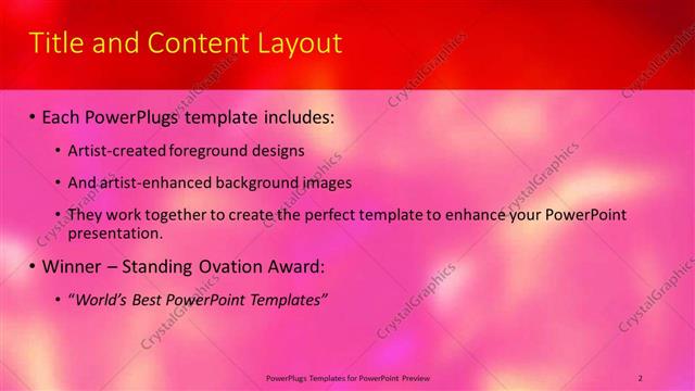 Title and Content presentation slide layout