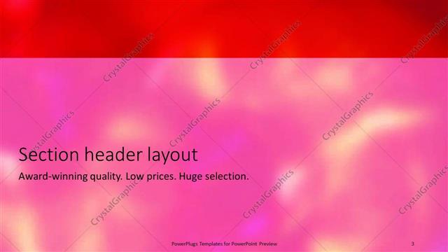 Section Header presentation slide layout