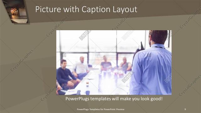 Picture with Caption presentation slide layout