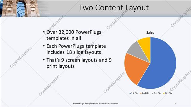 Two Content presentation slide layout