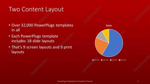Two Content presentation slide layout