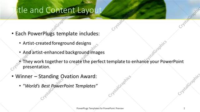 Title and Content presentation slide layout