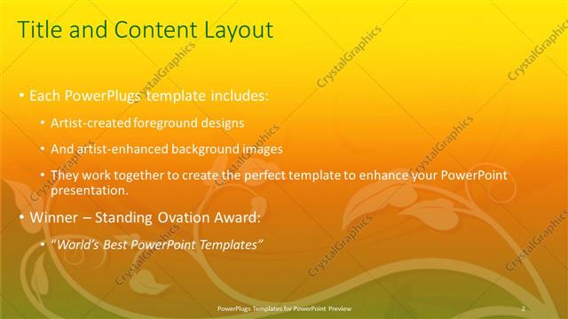 Title and Content presentation slide layout
