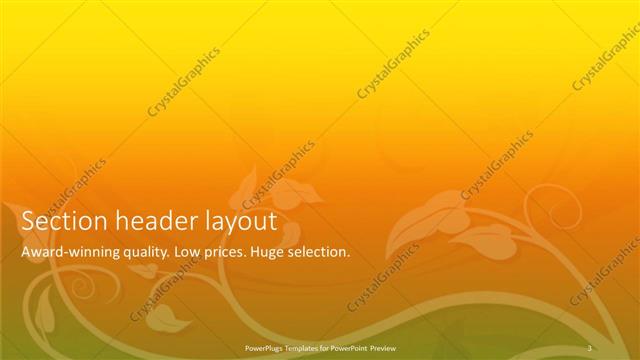 Section Header presentation slide layout