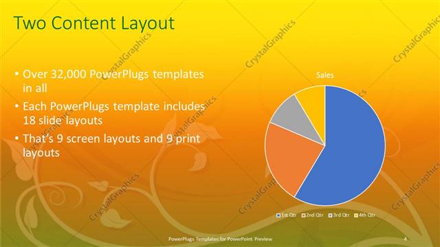 Two Content presentation slide layout