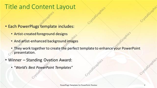 Title and Content presentation slide layout