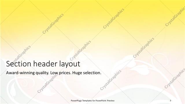 Section Header presentation slide layout