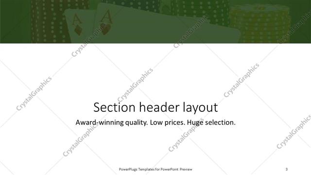 Section Header presentation slide layout