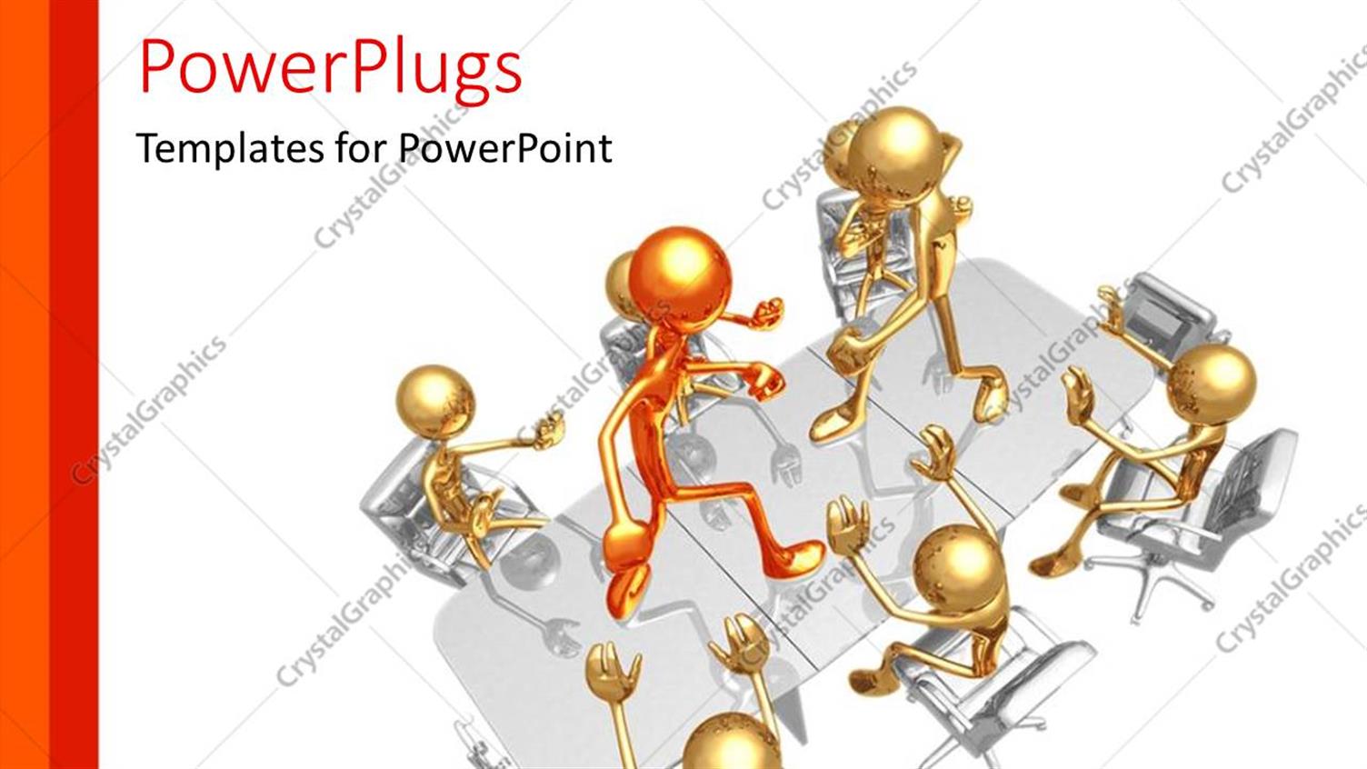 Featuring Depiction of Poor Leadership with Leader Fighting Follower on Conference Table