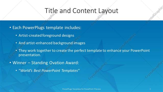 Title and Content presentation slide layout