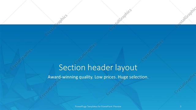 Section Header presentation slide layout