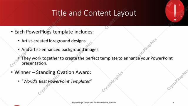Title and Content presentation slide layout