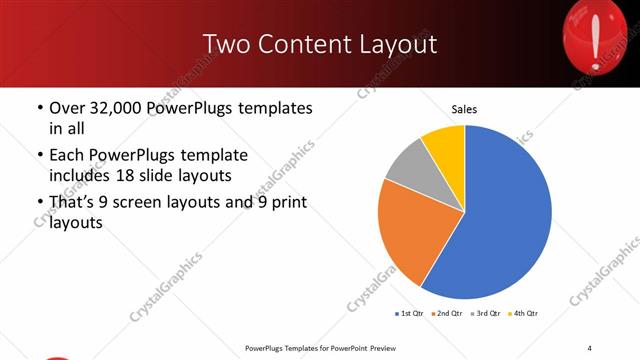 Two Content presentation slide layout