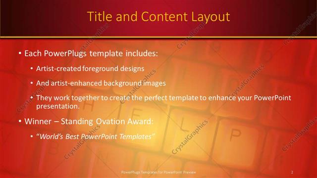 Title and Content presentation slide layout