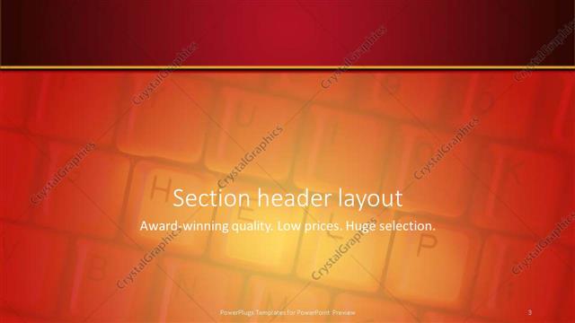 Section Header presentation slide layout