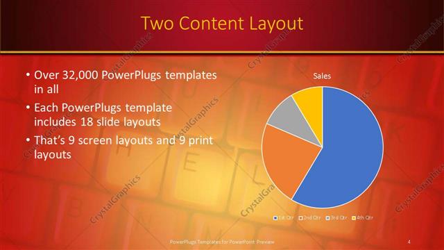 Two Content presentation slide layout