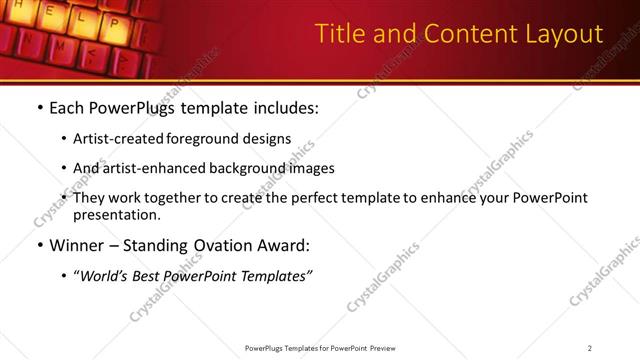 Title and Content presentation slide layout