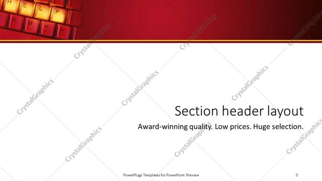 Section Header presentation slide layout