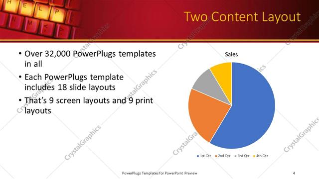 Two Content presentation slide layout