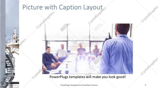 Picture with Caption presentation slide layout