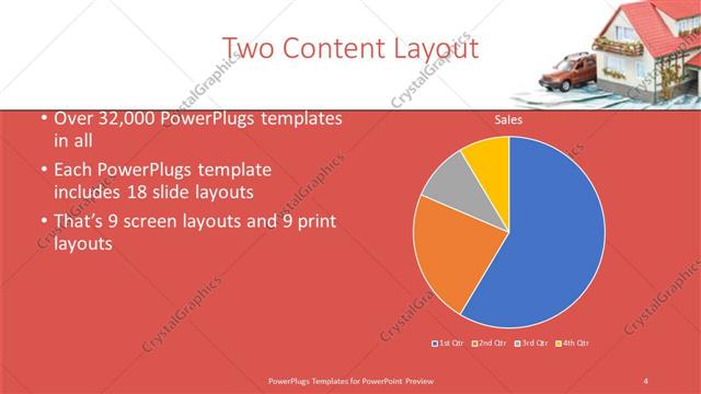 Two Content presentation slide layout