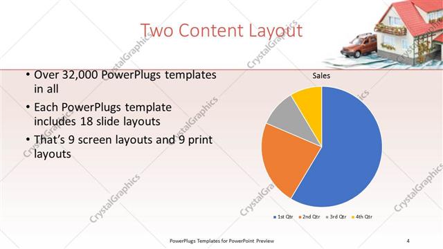 Two Content presentation slide layout
