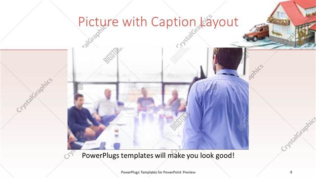 Picture with Caption presentation slide layout
