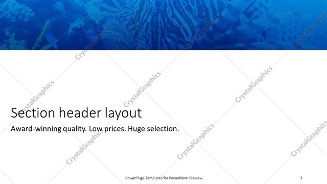 Section Header presentation slide layout