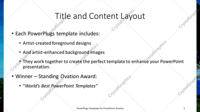 Title and Content presentation slide layout