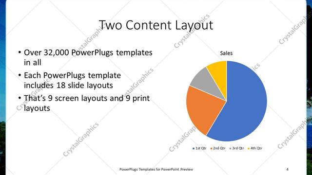 Two Content presentation slide layout