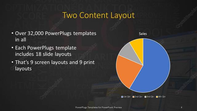 Two Content presentation slide layout