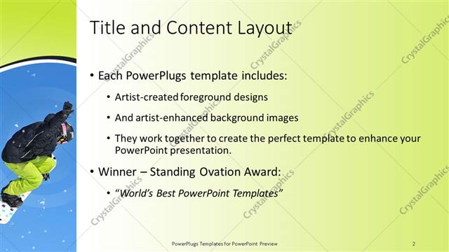 Title and Content presentation slide layout