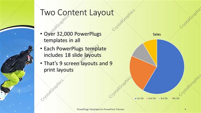 Two Content presentation slide layout