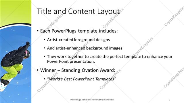 Title and Content presentation slide layout