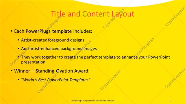 Title and Content presentation slide layout