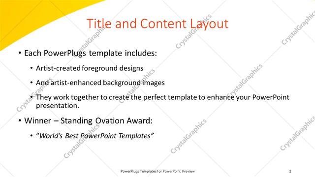 Title and Content presentation slide layout