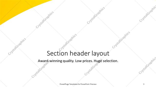 Section Header presentation slide layout