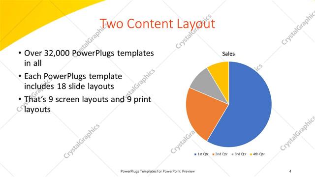 Two Content presentation slide layout