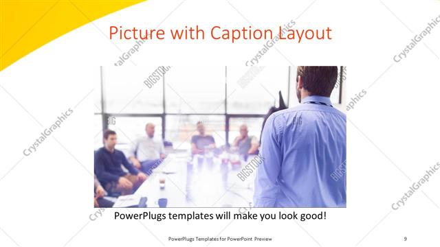 Picture with Caption presentation slide layout