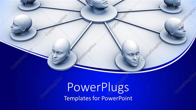 Presentation with human social - Depiction of social network linked with just human heads