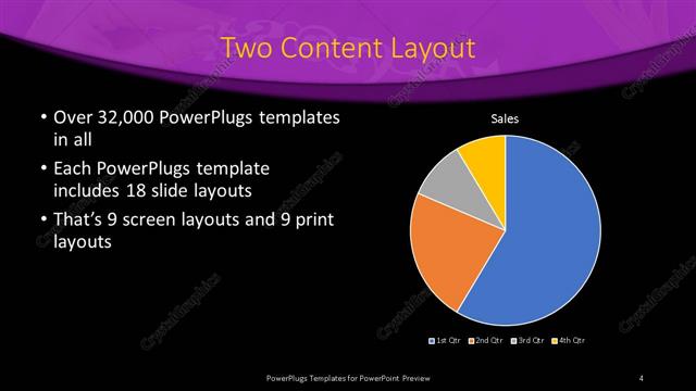 Two Content presentation slide layout