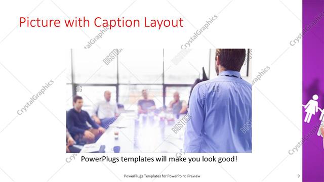 Picture with Caption presentation slide layout