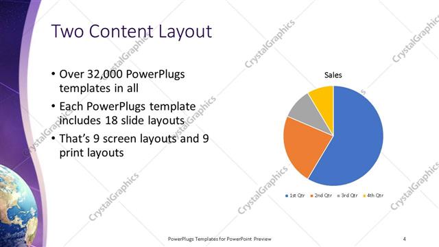 Two Content presentation slide layout