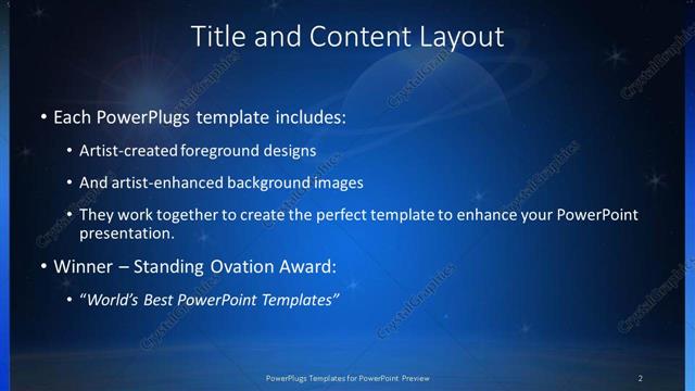 Title and Content presentation slide layout