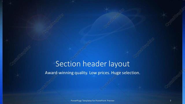 Section Header presentation slide layout
